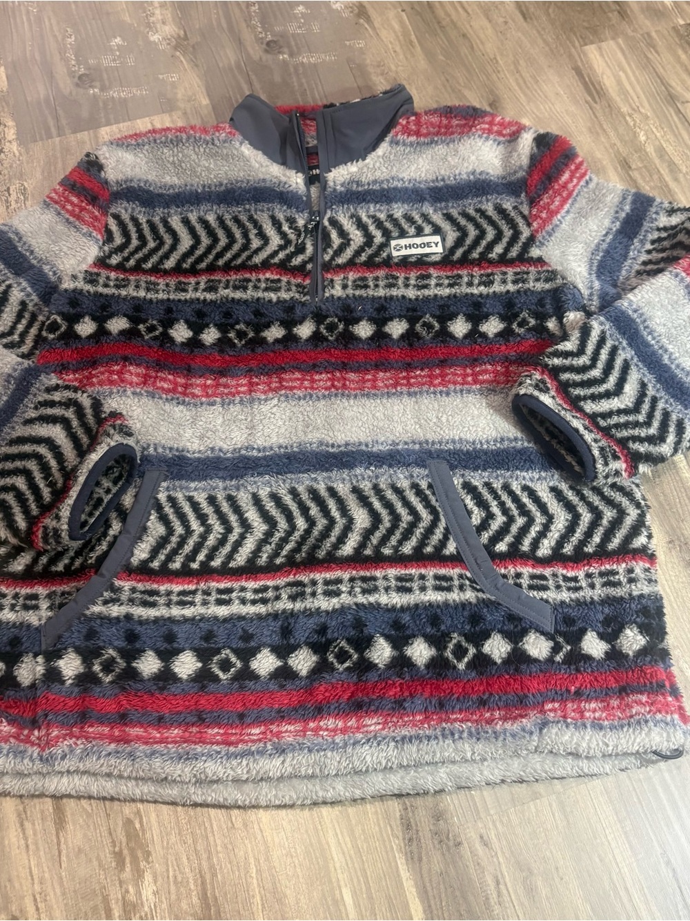 Hooey Women’s Aztec Fleece Quarter-Zip Mens SZ Medium Pullover Super Soft